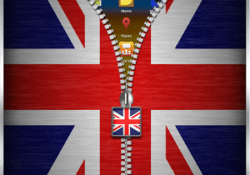 تطبيق  UK Flag Zipper Lock لفتح وإغلاق الهاتف بواسطة السوستة