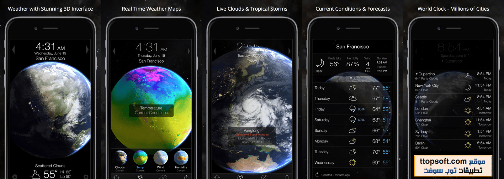 Living Earth - Clock & Weather By Radiantlabs